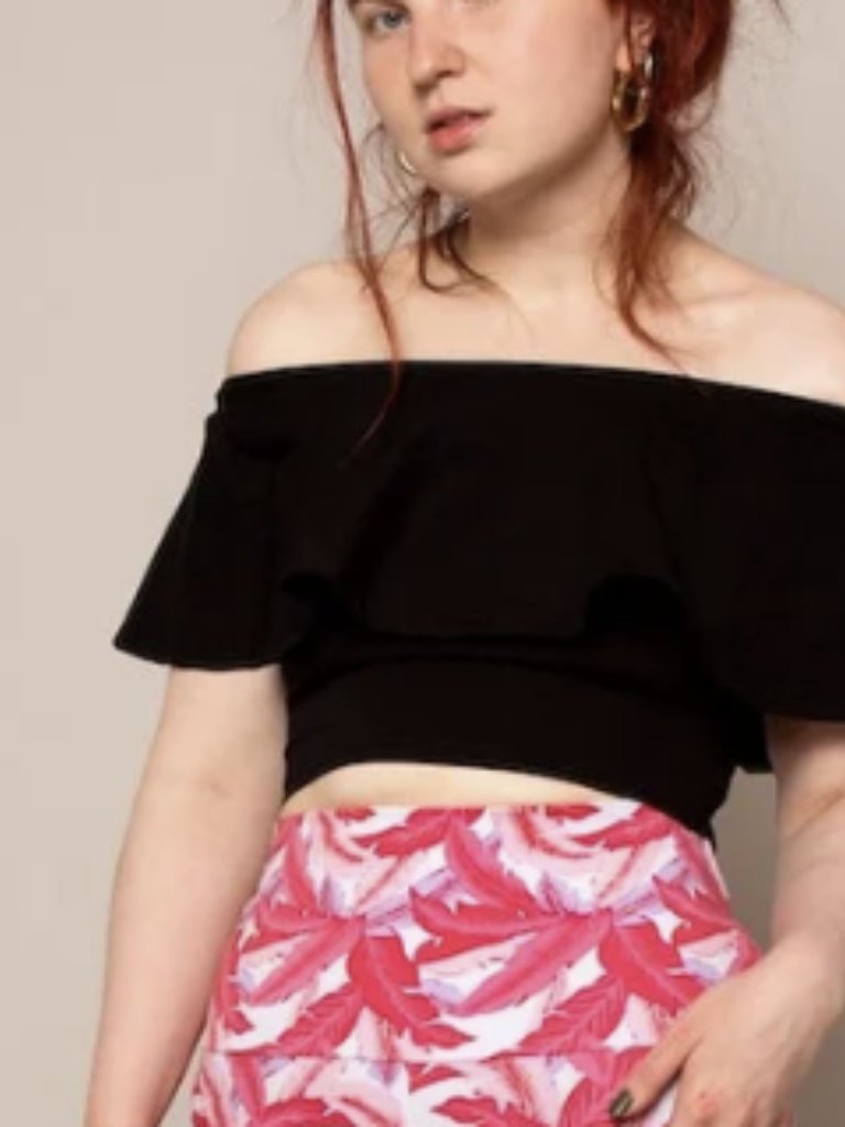 Manners London Diida Off-Shoulder Ruffle Crop Top — image 2 of 8